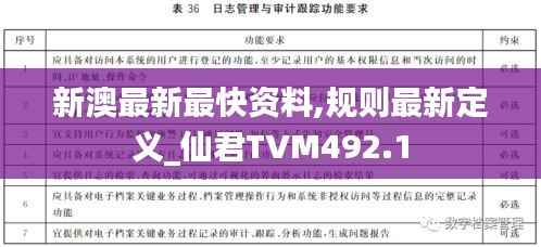 新澳最新最快资料,规则最新定义_仙君TVM492.1