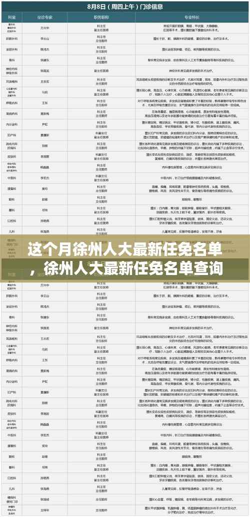 徐州人大最新任免名单发布,查询指南及本月任免名单详解