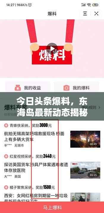 今日头条爆料,东海岛最新动态揭秘